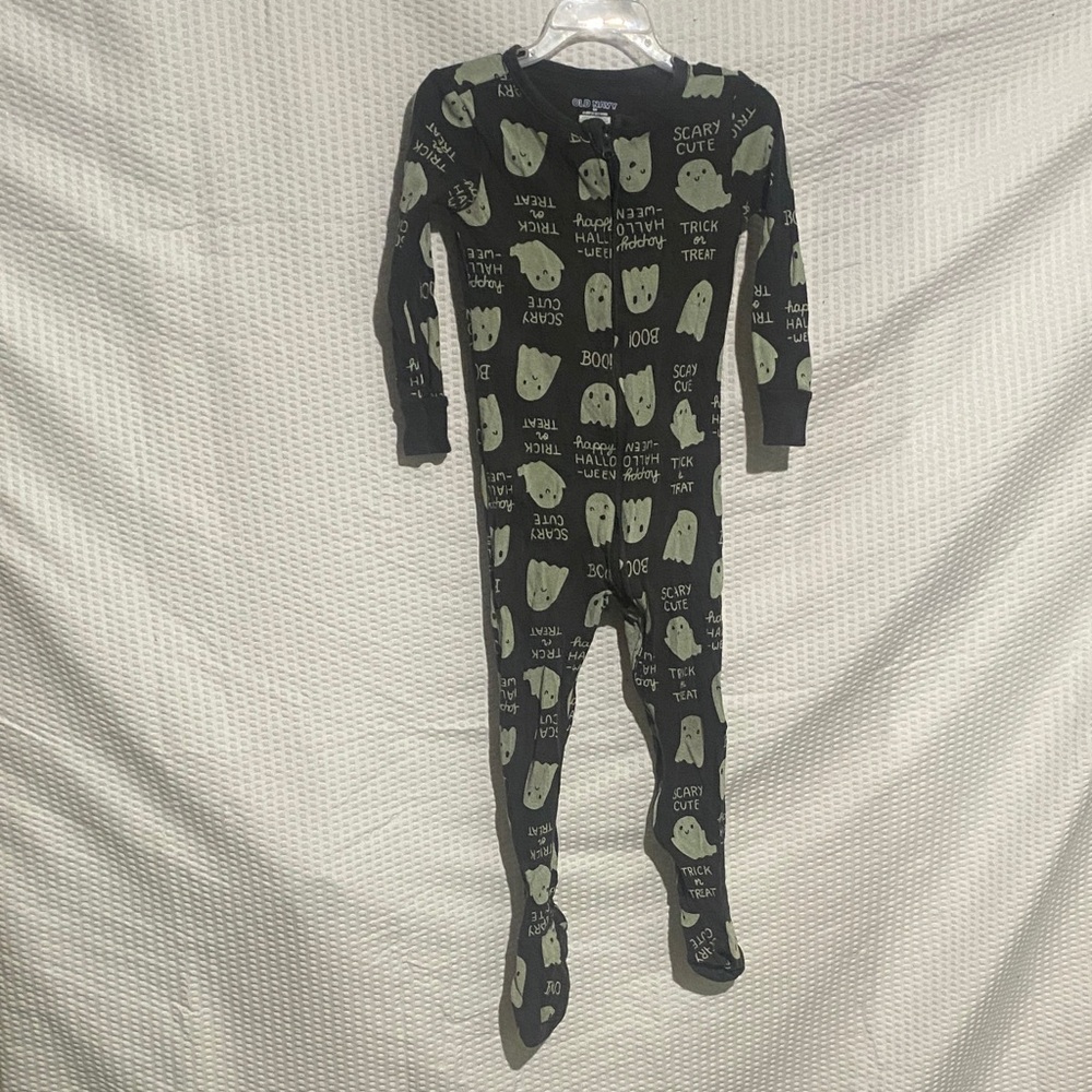 Carter's Black and Green Ghost Print Footie
